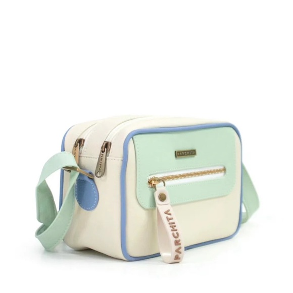 Parchita Cream & Mint Crossbody Bag - Picture 2 of 3
